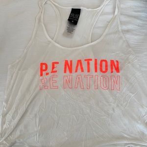 White crop athletic tank